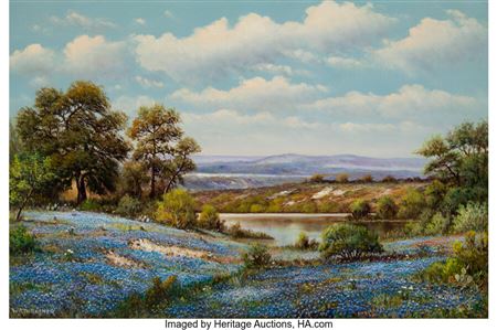 Sample artwork by William Robert Thrasher (1908 - 1997), known for landscape, wildlife, farm scene - View similar artists and auction records