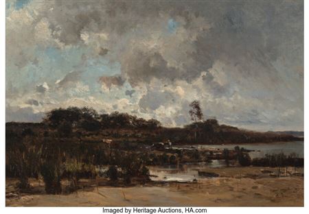 Au bord de l'étang Lacanau (reduction), 1878 by Jean Baptiste Baudin - Auction record, sale price, and art valuation. Compare with similar artists and explore comparable artworks.
