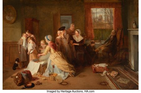Sample artwork by Thomas Webster (1800 - 1886), known for figure, genre painting - View similar artists and auction records