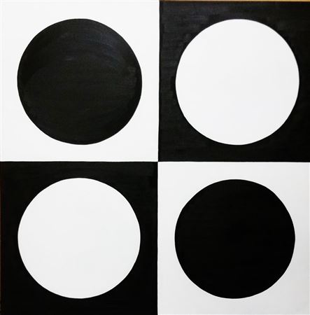 Op Art Black White Circles