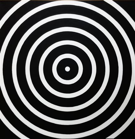 Op Art Black White Concentric Cirlces