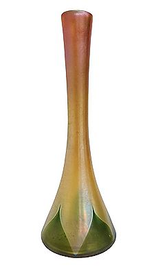 Favrile Iridescent Art Glass Bottle Vase