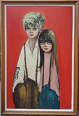 Big Eye Boy Girl Oil Painting