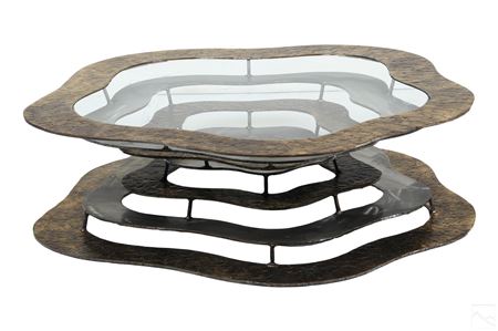 Modernist Metal Volcano Table