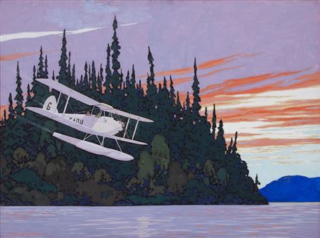 Float Plane Coming in for a Landing
