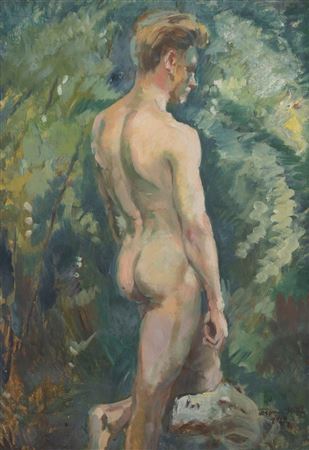 Male Nude (1918) by Jaromir Seidl - Auction record, sale price, and art valuation. Compare with similar artists and explore comparable artworks.