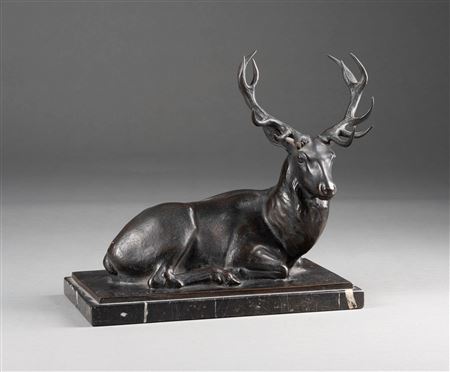 Lying Deer by Johann Robert Korn - Auction record, sale price, and art valuation. Compare with similar artists and explore comparable artworks.