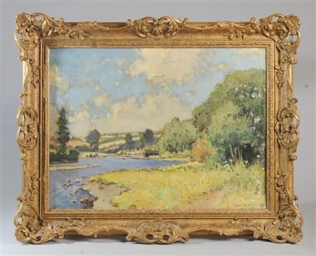 "Lerryn From West, Summer Evening"