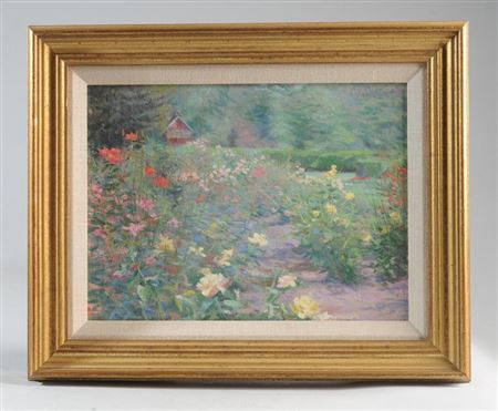 Garden landscape in full bloom