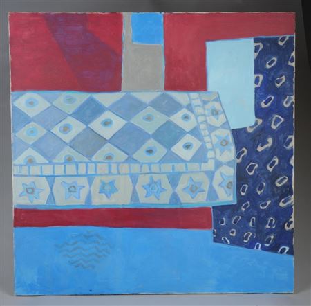 A blue quilt