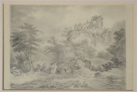 "Castle in Ruins on a Promontory"