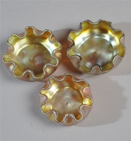 Favrile Nut Dishes or Open Salts (3)