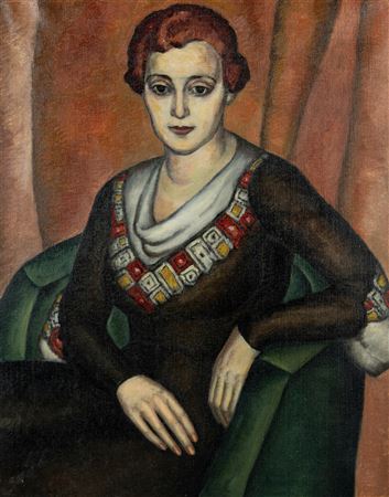 Portrait (Florence Arquin) by Kathleen Blackshear - Auction record, sale price, and art valuation. Compare with similar artists and explore comparable artworks.