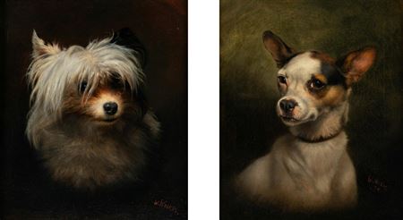 Pet Dogs (a pair of works) , 1879