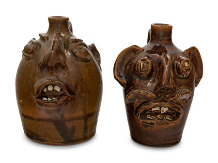 Sample artwork by Evan Brown (1923 - 2002), known for sculpture--face jug - View similar artists and auction records