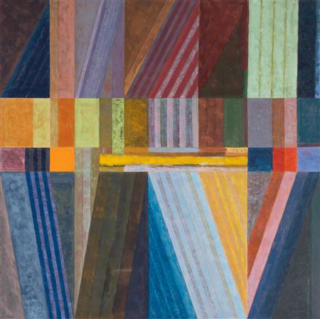 Sample artwork by Joyce (Blumberg) Kozloff (Born 1942), known for minimal-geometric painting and sculpture-installations - View similar artists and auction records