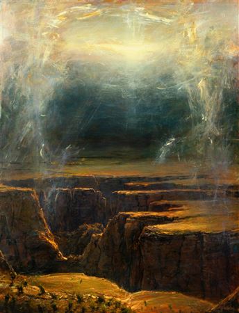Sample artwork by Gordon Brown (Born 1962), known for mountain landscape - View similar artists and auction records