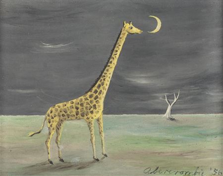 Giraffe and Moon, 1956