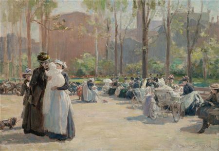 A Spring Morning in the Park, Rittenhouse Square, Philadelphia , 1892