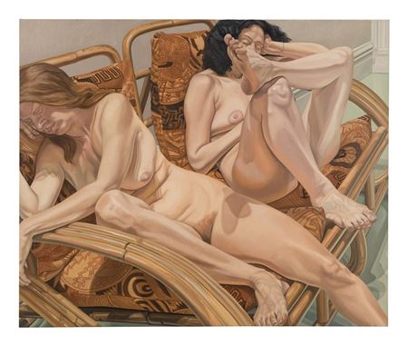 Two Models in Bamboo Chairs, 1981