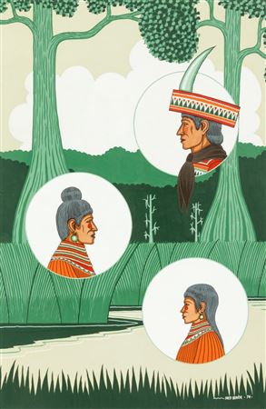 Seminoles of Florida, 1974 by Fred Beaver - Auction record, sale price, and art valuation. Compare with similar artists and explore comparable artworks.
