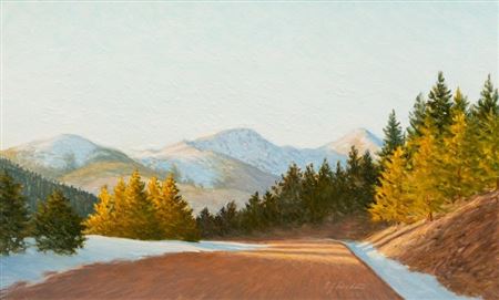 Late Afternoon Light on the Road to Bonanza (Colorado), 1990