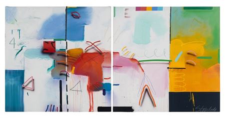 Hydro Foil (Diptych), 1987 by Joseph Stabilito - Auction record, sale price, and art valuation. Compare with similar artists and explore comparable artworks.
