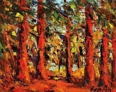 Autumnal woodland landscape
