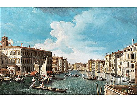 VEDUTE OF THE CANAL GRANDE WITH THE FABBRICHE NUOVE DI RIALTO AND THE CAMPANILE OF SAN GEREMIA