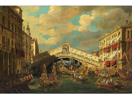 FESTIVAL REGATTA EVENT AT THE RIALTOB BRIDGE IN VENICE
