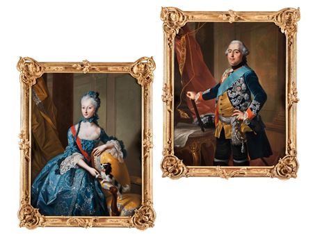 FREDERICK II, LANDGRAVE OF HESSE-KASSEL (1720 - 1785) and HIS COUSIN PRINCESS CHRISTINE CHARLOTTE OF HESSE-KASSEL (1725 - 1782) (Pair) by Johann Heinrich Tischbein the Elder - Auction record, sale price, and art valuation. Compare with similar artists and explore comparable artworks.