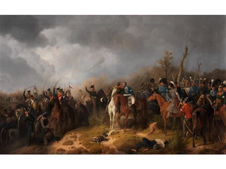 THE RUSSIAN GENERAL COUNT OZHAROVSKY AND THE BAVARIAN FIELD MARSHAL PRINCE VON WREDE CONGRATULATE EACH OTHER ON A SUCCESSFUL ATTACK ON 23 MARCH 1814