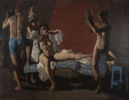 Untitled [A scene in a room]