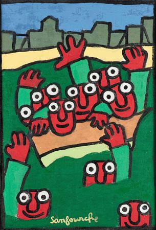 Composition with faces