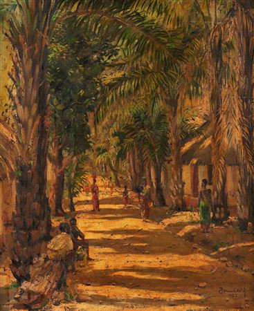 Sunny African Village Street