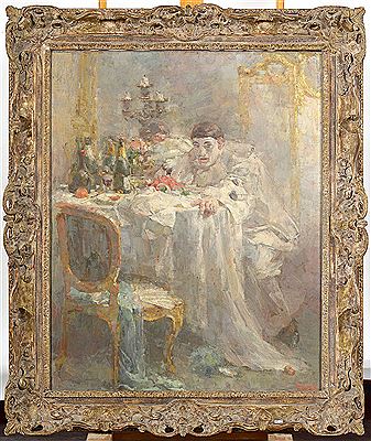 "Pierrot attablé during a night of carnival" by Arthur Navez - Auction record, sale price, and art valuation. Compare with similar artists and explore comparable artworks.