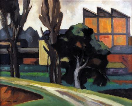 INDUSTRIAL LANDSCAPE by John Tole - Auction record, sale price, and art valuation. Compare with similar artists and explore comparable artworks.