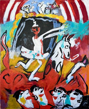 EQUESTRIAN ACT, MOSCOW CIRCUS by Piera McArthur - Auction record, sale price, and art valuation. Compare with similar artists and explore comparable artworks.