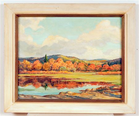 Autumn Landscape by Herbert McRae Miller - Auction record, sale price, and art valuation. Compare with similar artists and explore comparable artworks.