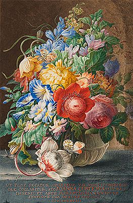 Bouquet with butterflies and snail in a glass vase by Herman Henstenburgh - Auction record, sale price, and art valuation. Compare with similar artists and explore comparable artworks.