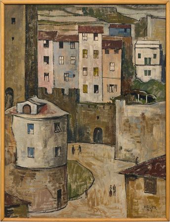 Italian City by Leopold Hauer - Auction record, sale price, and art valuation. Compare with similar artists and explore comparable artworks.