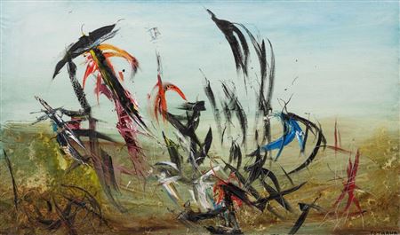 Sample artwork by Soshana Afroyim (1927 - 2015), known for modernist painting - View similar artists and auction records