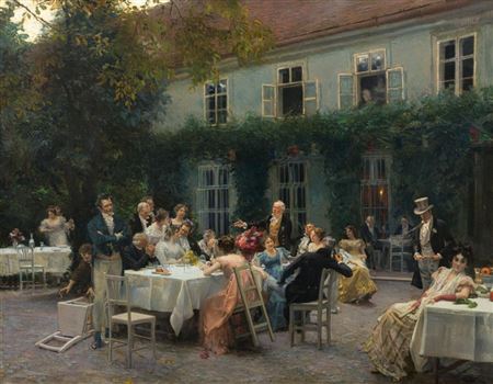 Sample artwork by Hans Temple (1857 - 1931), known for still life, genre, portraits, interiors painting - View similar artists and auction records
