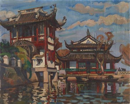 Autumn Moon Temple and Painter's House, West Lake, Hangchow - 1930