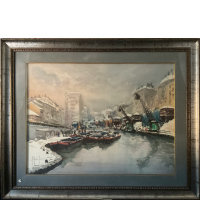 Darsena silente, 1978 by Alfredo Zecca - Auction record, sale price, and art valuation. Compare with similar artists and explore comparable artworks.