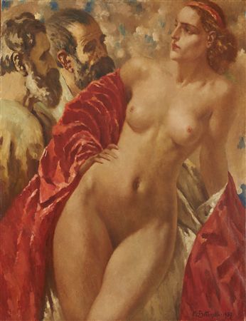 La chaste Susanna by Mario Giuseppe Bettinelli - Auction record, sale price, and art valuation. Compare with similar artists and explore comparable artworks.