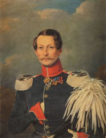 Bust Portrait of Major Wilhelm Carl August Timm with Medals - 1842