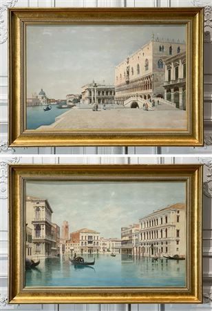 Two Views Of Venice, Grand Canal And Ca D'Oro, 2