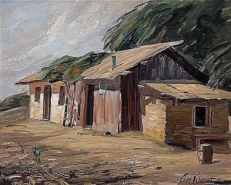 Cabin In A Mountain Landscape