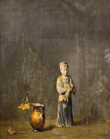 Idyll Fancy, Still Life With Chinese Figure
